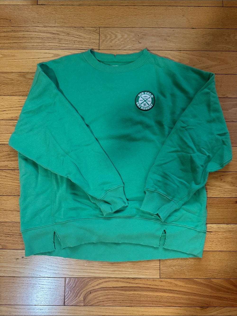 aerie Green Crewneck Ski Sweatshirt